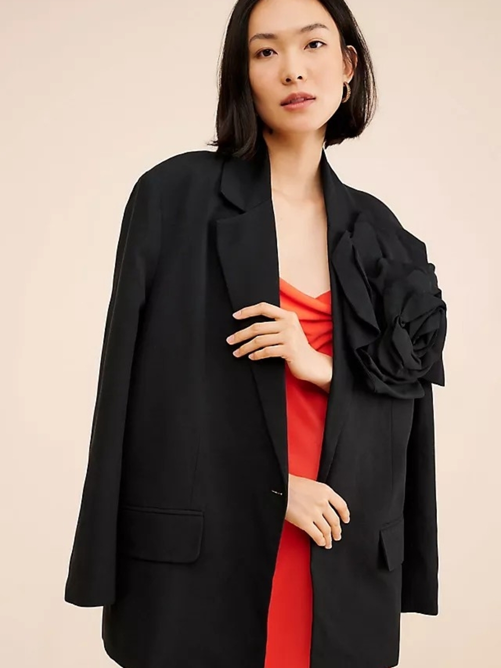 FARM Rio 3-D Flowered Blazer